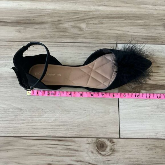 BCBGeneration Kassia Faux Feather Ankle Strap Ballet Flat - Picture 7 of 7